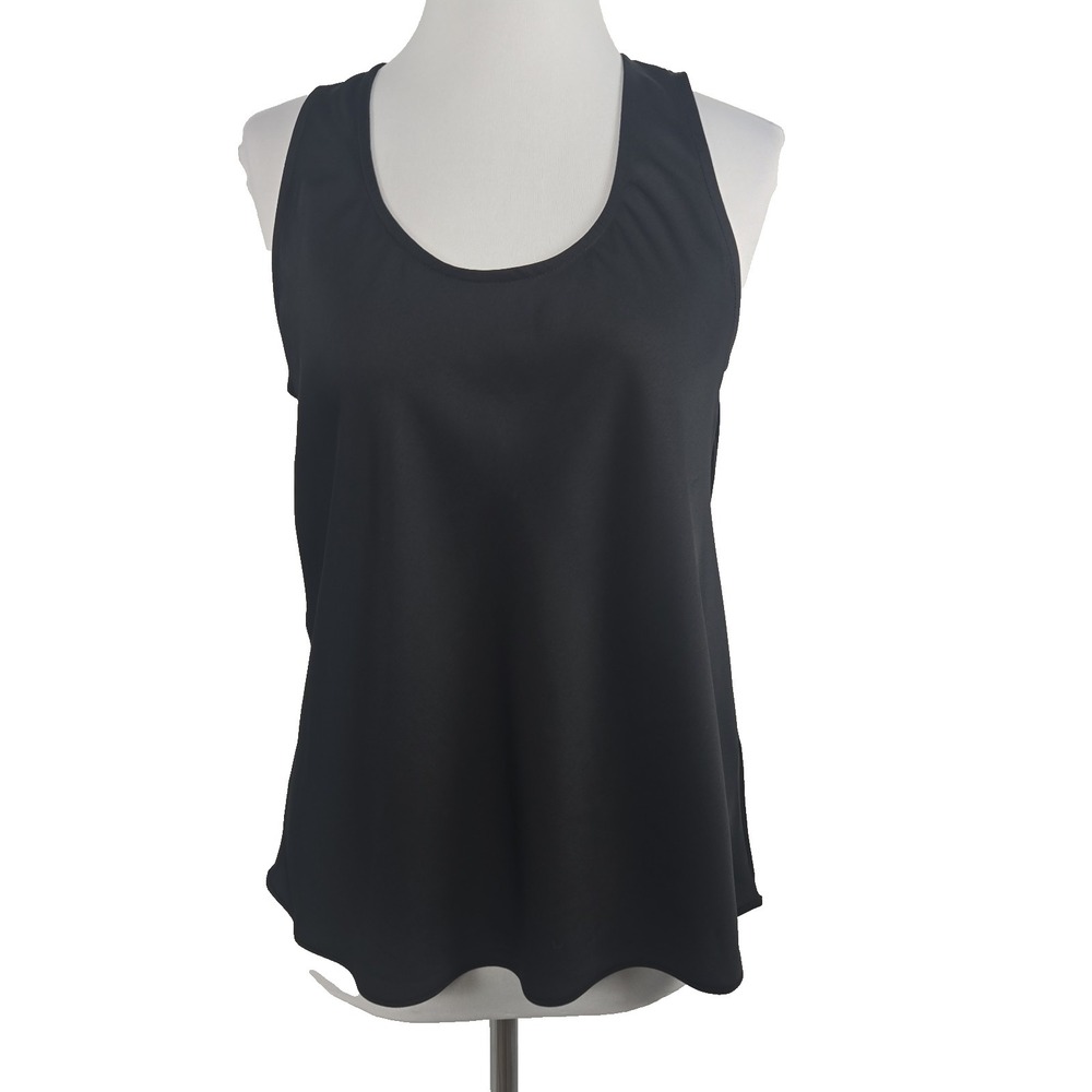 J.Crew Women's Small Black Satin Sleeveless Back Button Blouse Top Style‎ #BP574